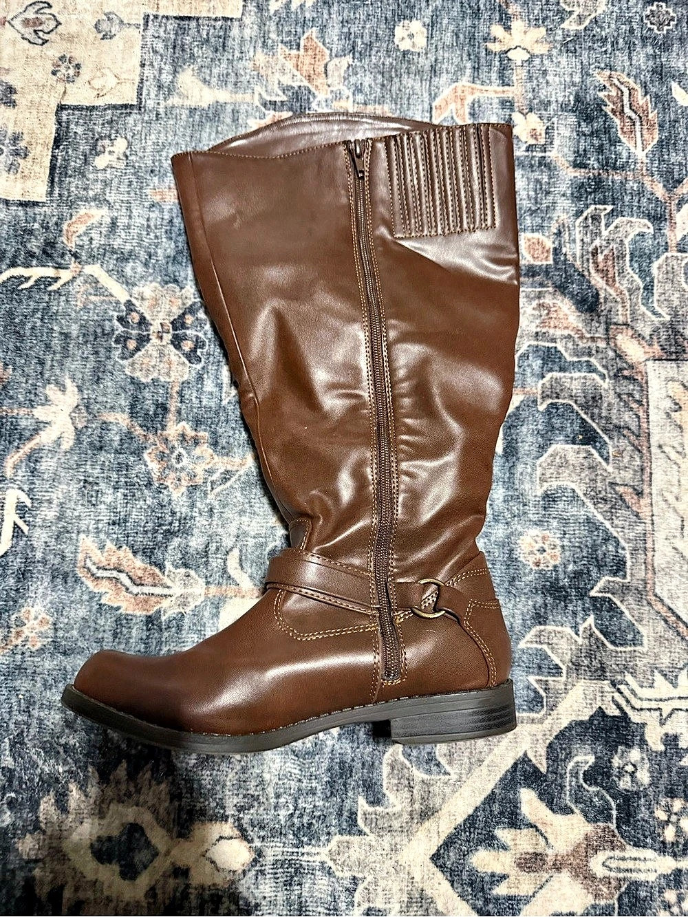 Easy Street Quinn Plus Tall Brown Boots US  extra wide calf 7 Like New